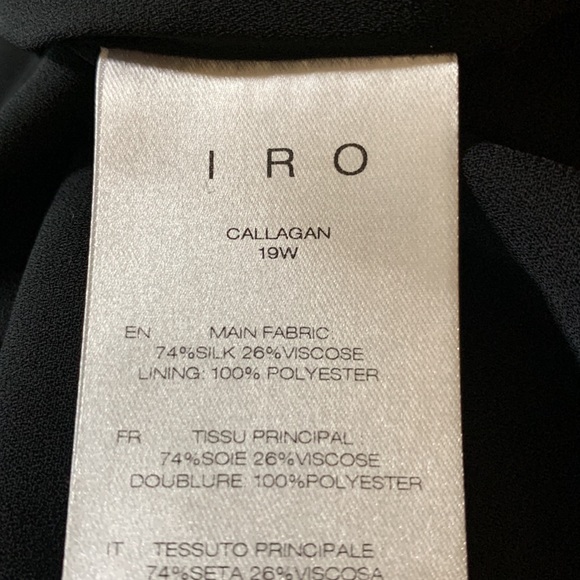 IRO Callagan Asymmetrical Ruffle Silk Mini Dress NWT Size 34, Polka dots - Picture 9 of 10